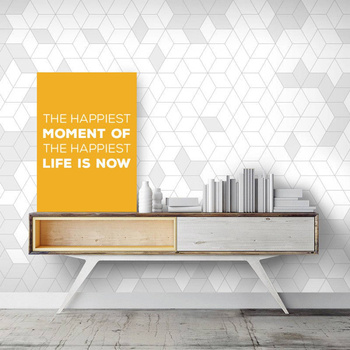 Shapes Fusion Light Grey - tapeta Wallart