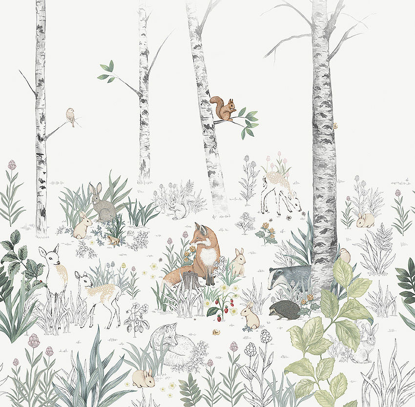 7481 – mural Magic Forest Newbie Wallpaper II – BorasTapeter – zdjęcie produktu