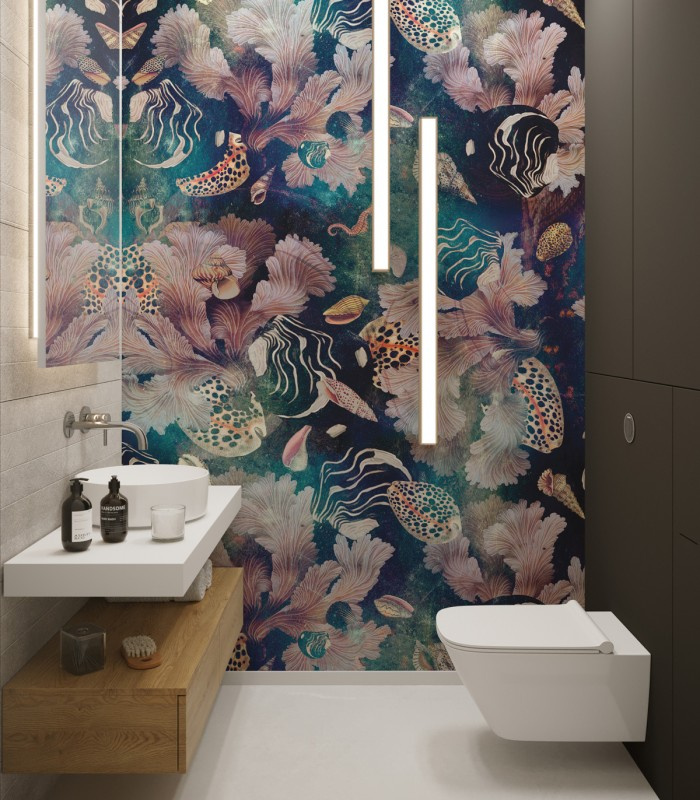 Tapeta Black Sea w nowoczesnej łazience