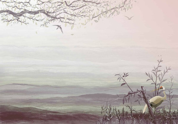 7900112 - panel Yügure Rose Random Chinoiseries Coordonne