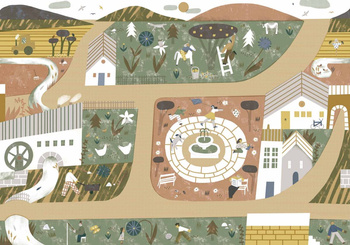 9700003 - panel Country Joy Olive Mies Coordonne