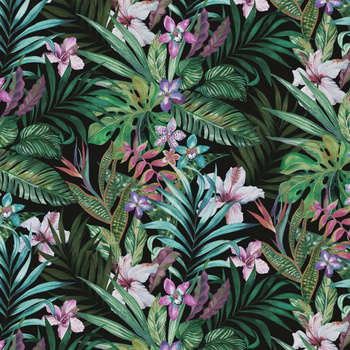 81347235 - tapeta Panama Panoramique Jardin Tropical Beauty Full Image Casadeco