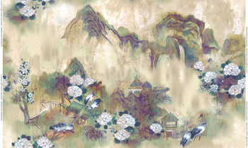 7900181 - panel Kasgar Grape Random Chinoiseries Coordonne