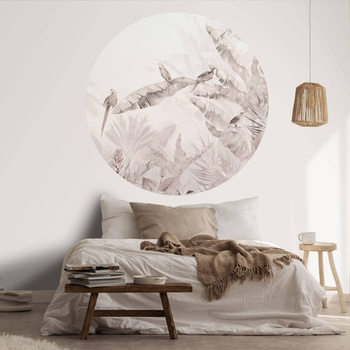 Koło Jungle Beige II - Fototapeta WallArt