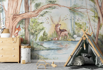 Deer Friends - Fototapeta WallArt