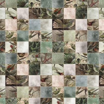 R15071 – fototapeta Birds of Paradise Tiles Rebel Walls