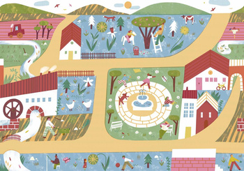 9700004 - panel Country Joy Chestnut Mies Coordonne