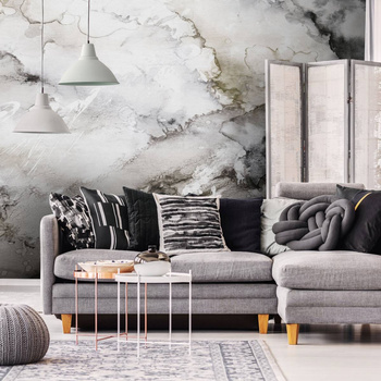 Lago Beige And Grey - Tapeta w standaryzowanych rolkach WallArt