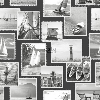 148-138957 - tapeta Photo Collage Beach Regatta Crew Esta Home