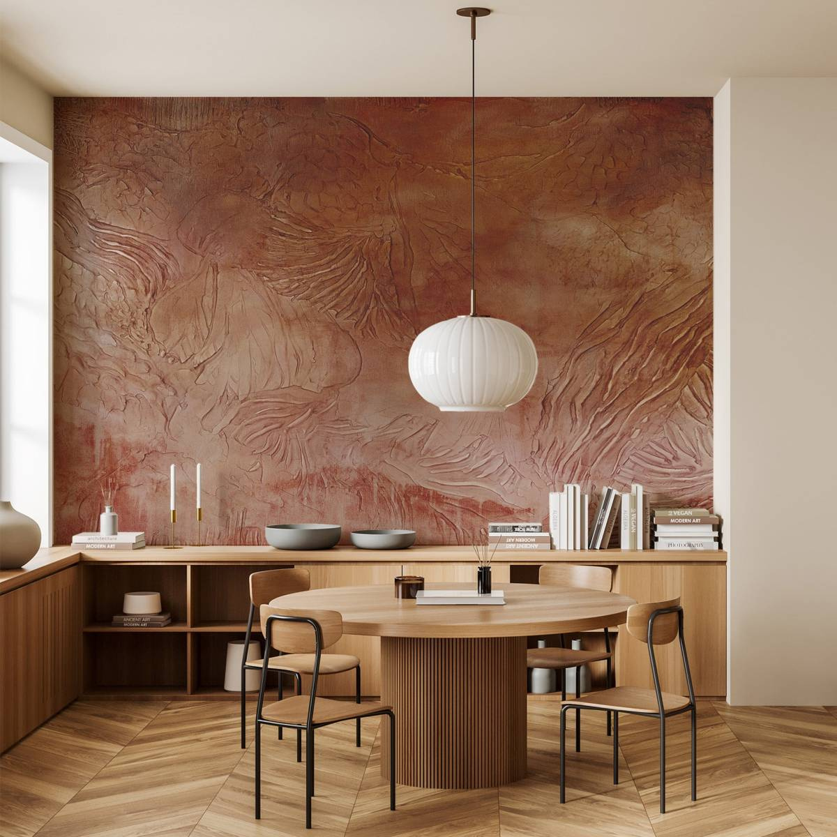 tapeta na wymiar WallArt do salonu – Garda Rust o efekcie artystycznego tynku