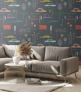 Tapeta Cars Navy Blue