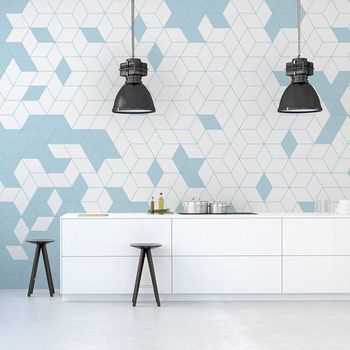 Shapes Fusion Blue - tapeta Wallart