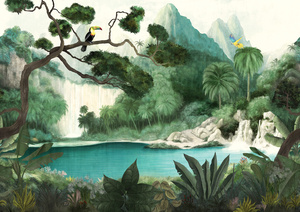 DG4TOU1021- tapeta Toucan Wall Designs IV Khroma