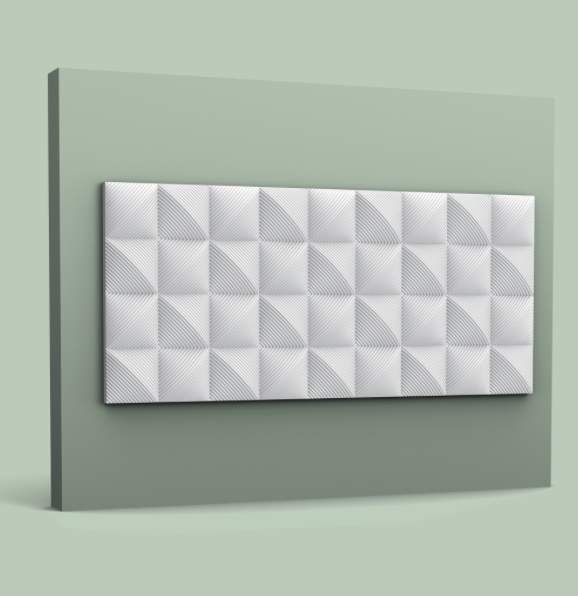 Panel ścienny 3D Orac Decor W113 COBBLE na tle gładkiej ściany