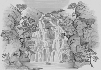 9000003 - panel Fallingwater Winter Random Archist Coordonne