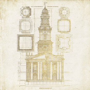 6800718 - panel Architecture Gold Random Papers II Coordonne