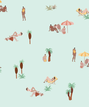 8000041 - panel One Day At The Beach Ocean 40th Aniversary Coordonne