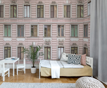 R15881 Pink Facade - Fototapeta RebelWalls