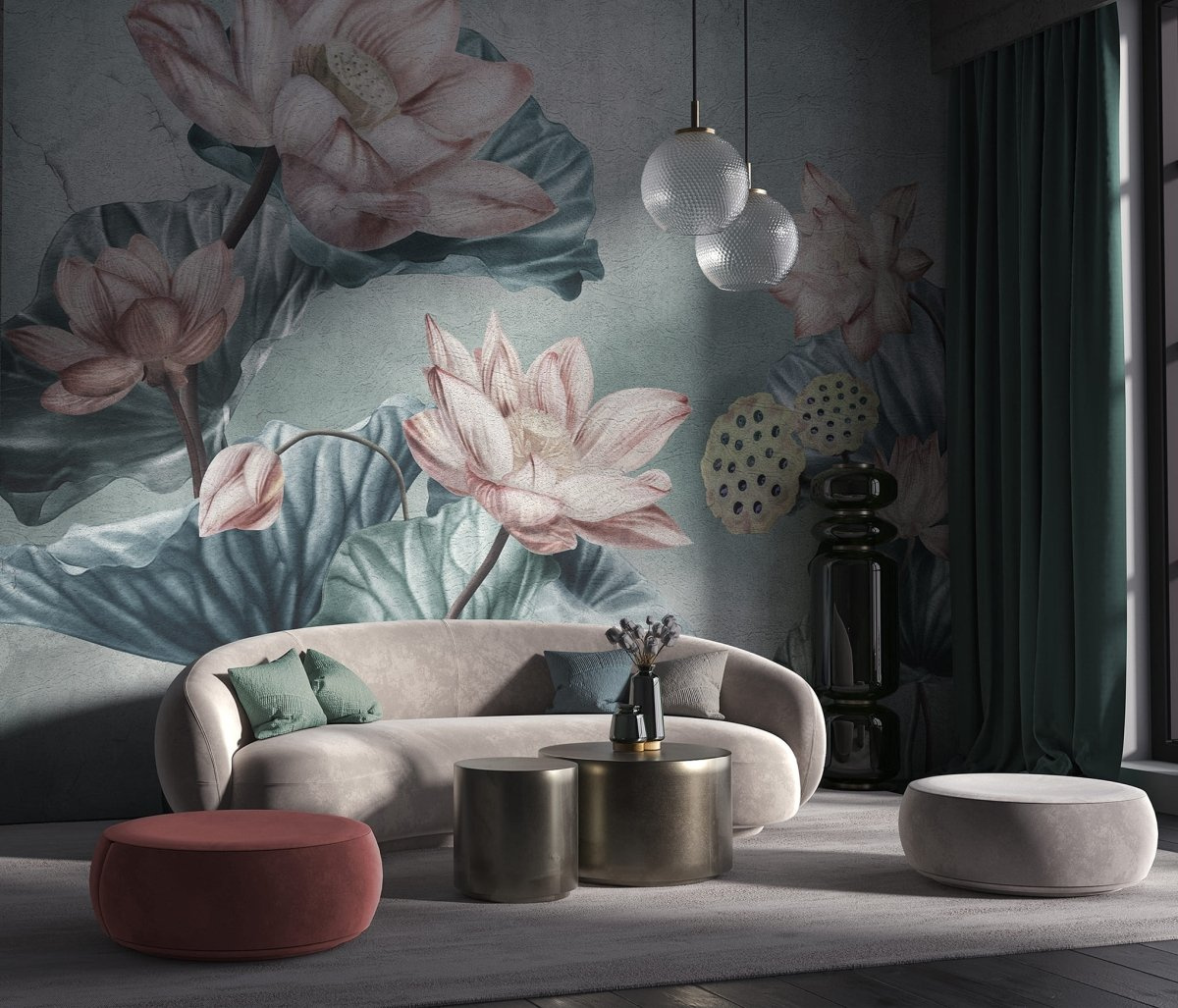 Fototapeta na wymiar WallCraft SABBI 660 31 2202 w aranżacji salonu