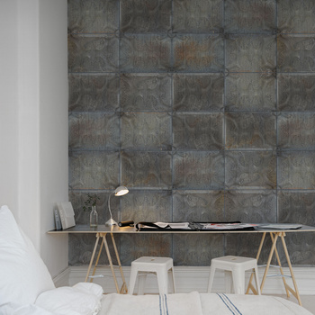 R12852 Tin Plates, Ontario, black - Fototapeta RebelWalls