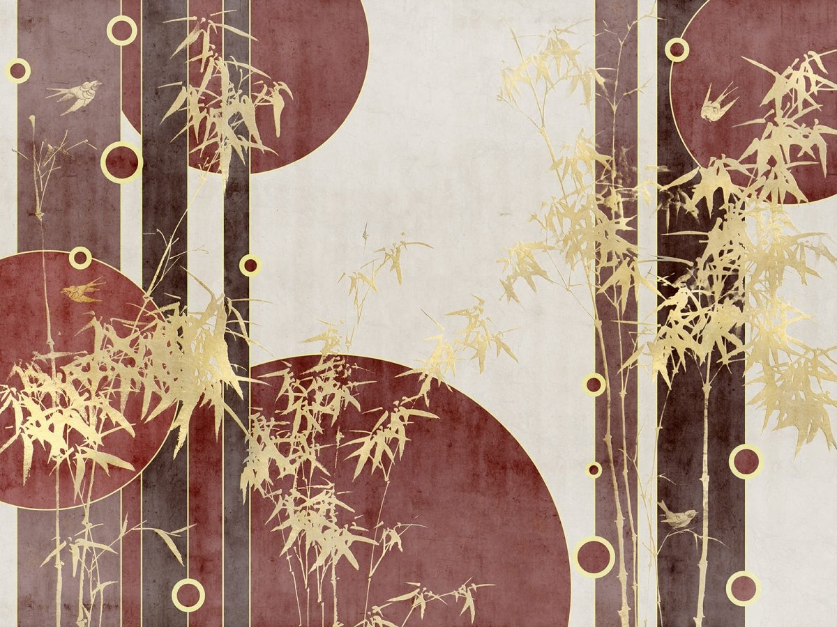 FOTOTAPETA BILAR 715 32 2202 WALLCRAFT - geometryczna tapeta na wymiar z motywem bambusa