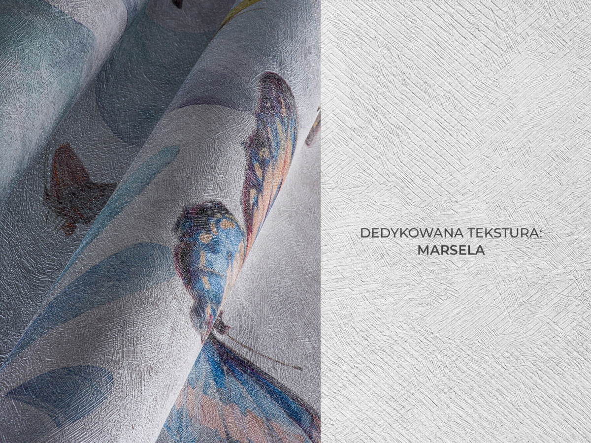Struktura Marsela tapety Wallcraft – zbliżenie na fakturę winylową
