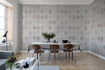 R11412 Patinated Diamonds, Sand - Fototapeta RebelWalls