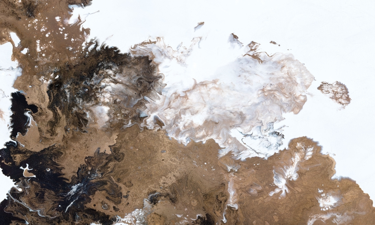 tapeta artystyczna panoramiczna do sypialni i salonu – Lungo kompozycja abstrakcyjna