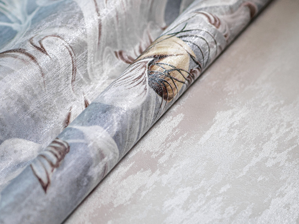 Tapeta nowoczesne kwiaty Agora WallCraft 720312301 – zbliżenie struktury winylu