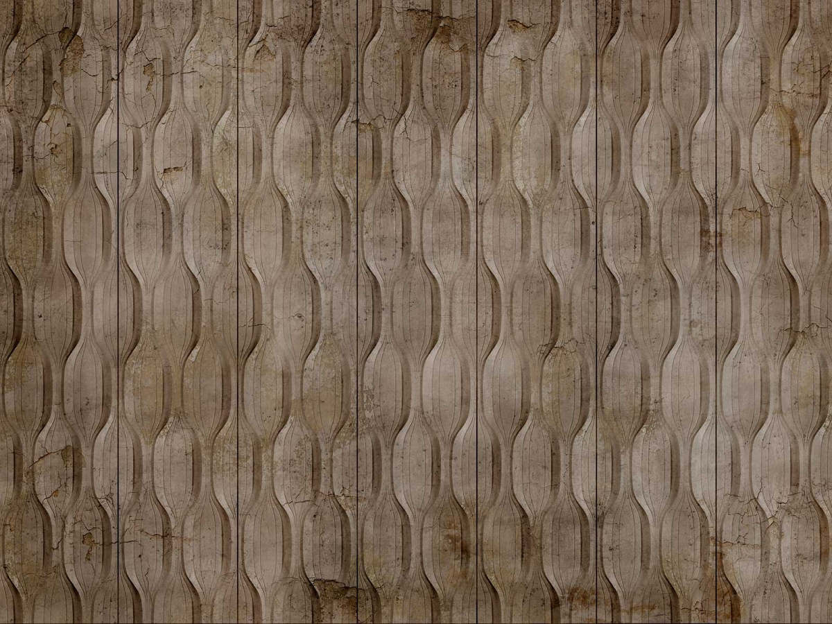 Fototapeta Norton 525 33 2201 WallCraft – brązowy mural ścienny z falującym, strukturalnym wzorem