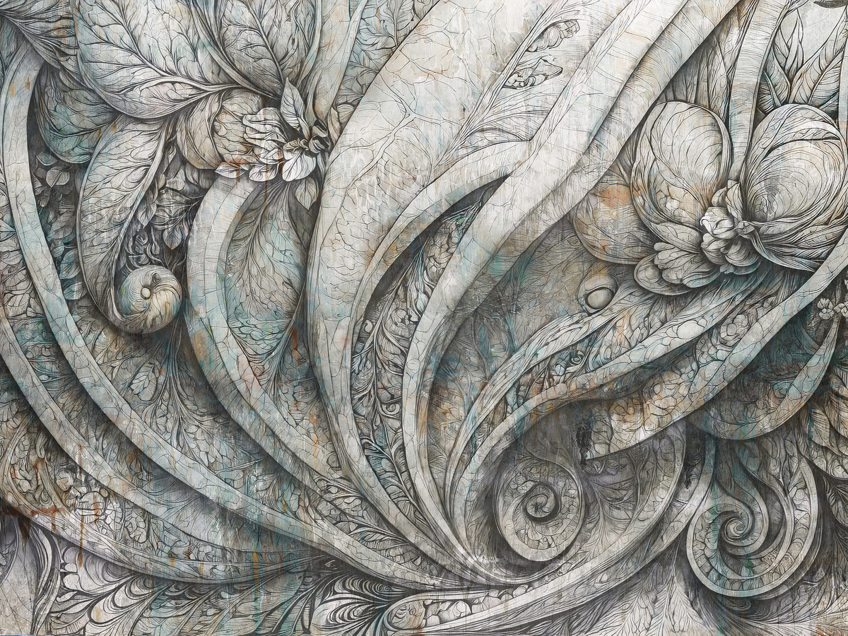 Tapeta kwiaty Camelot WallCraft 900312401 – zbliżenie wzoru