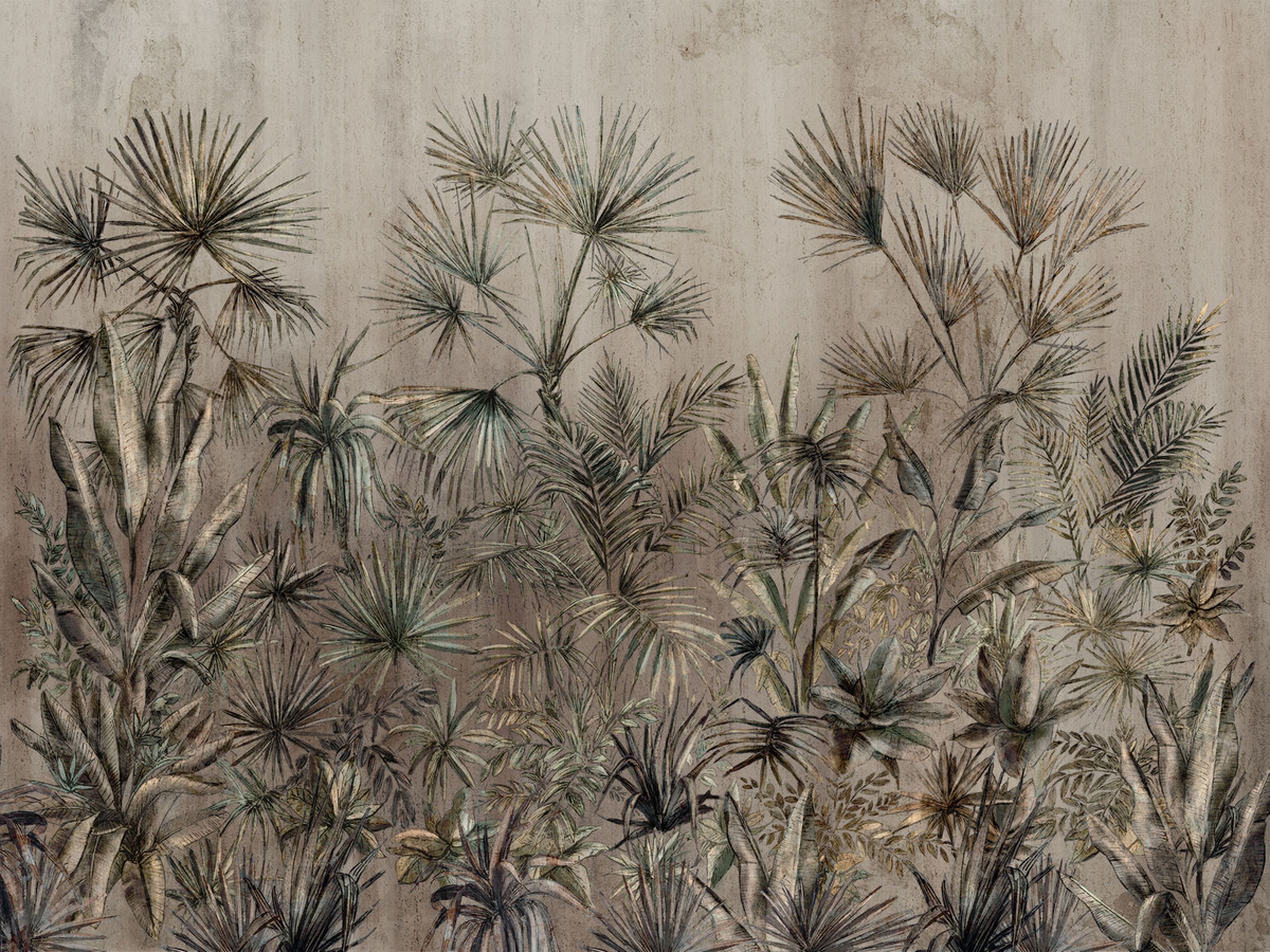 Zbliżenie wzoru fototapety PASSIFLORA 340 31 2101 WallCraft z roślinnym motywem