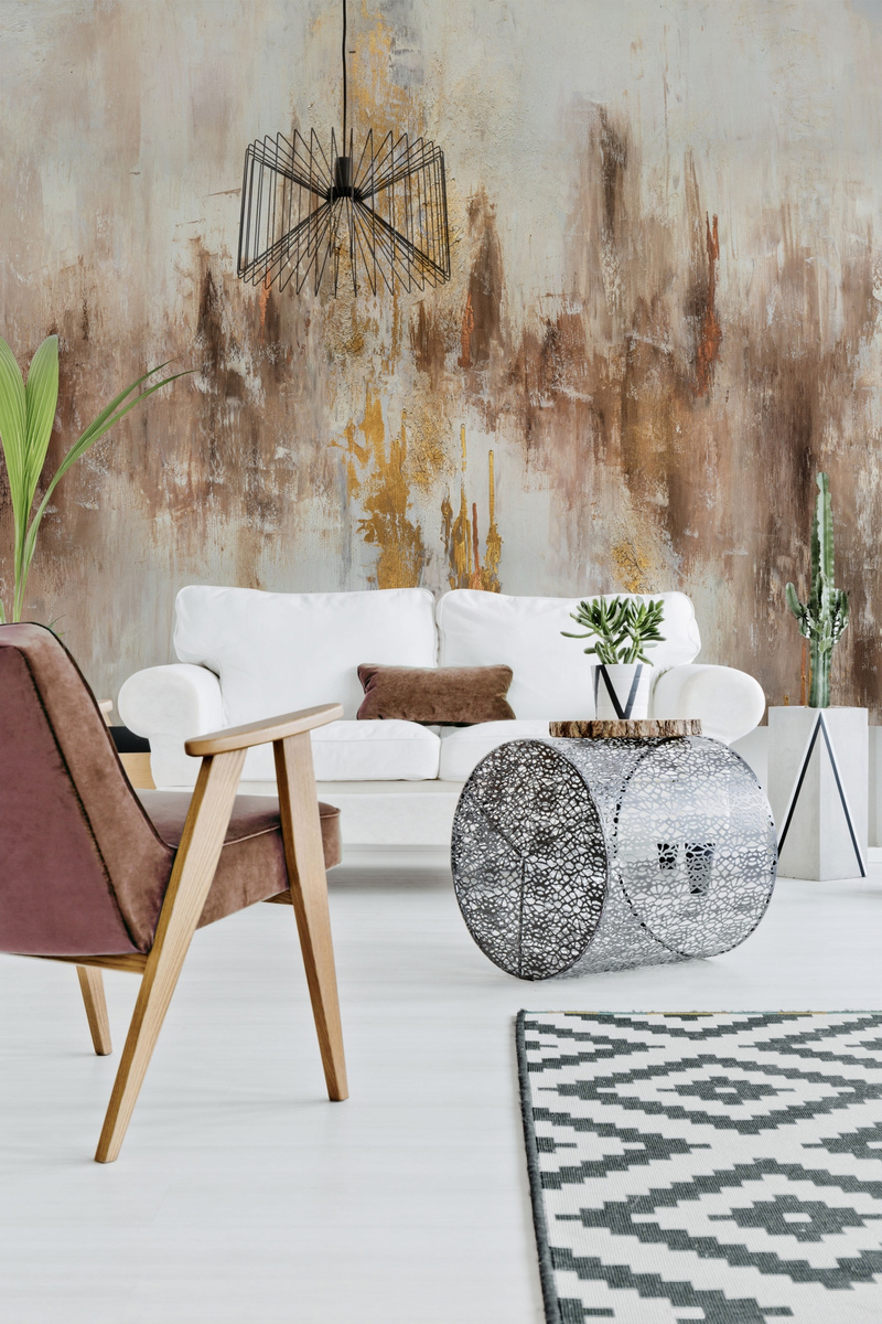 personalizowana tapeta winylowa z wizualizacją ściany – fototapeta Seal Sand we wnętrzu