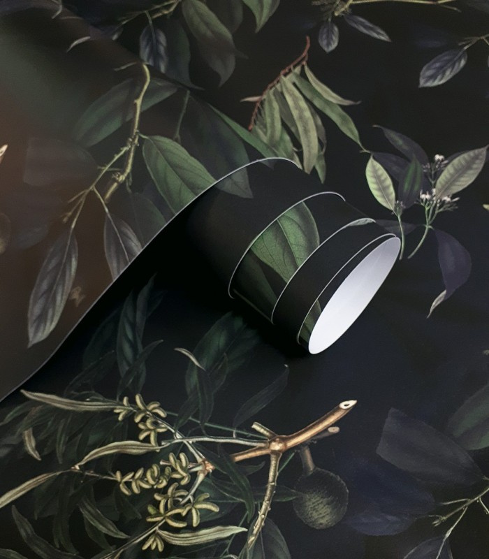 Struktura i jakość wydruku tapety Olive Branch Green Wallcolors