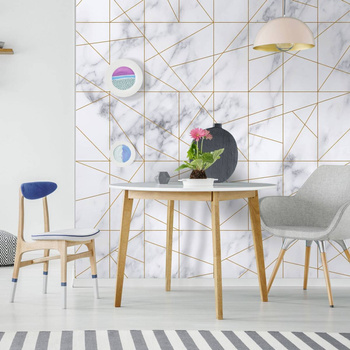 Marble Veins Gold - tapeta Wallart