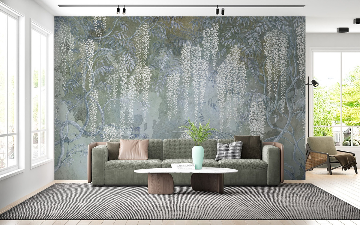 tapeta na wymiar RAUV Tapeta w winorośl 4 do salonu na podkładzie premium