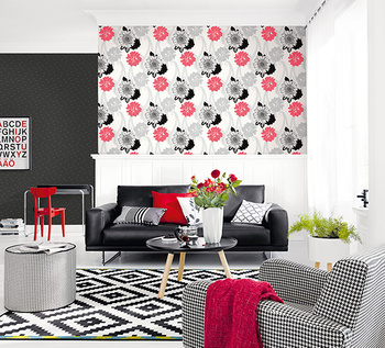 BW20801 - tapeta Floral Paisley Black & White Paper&Ink Wallquest