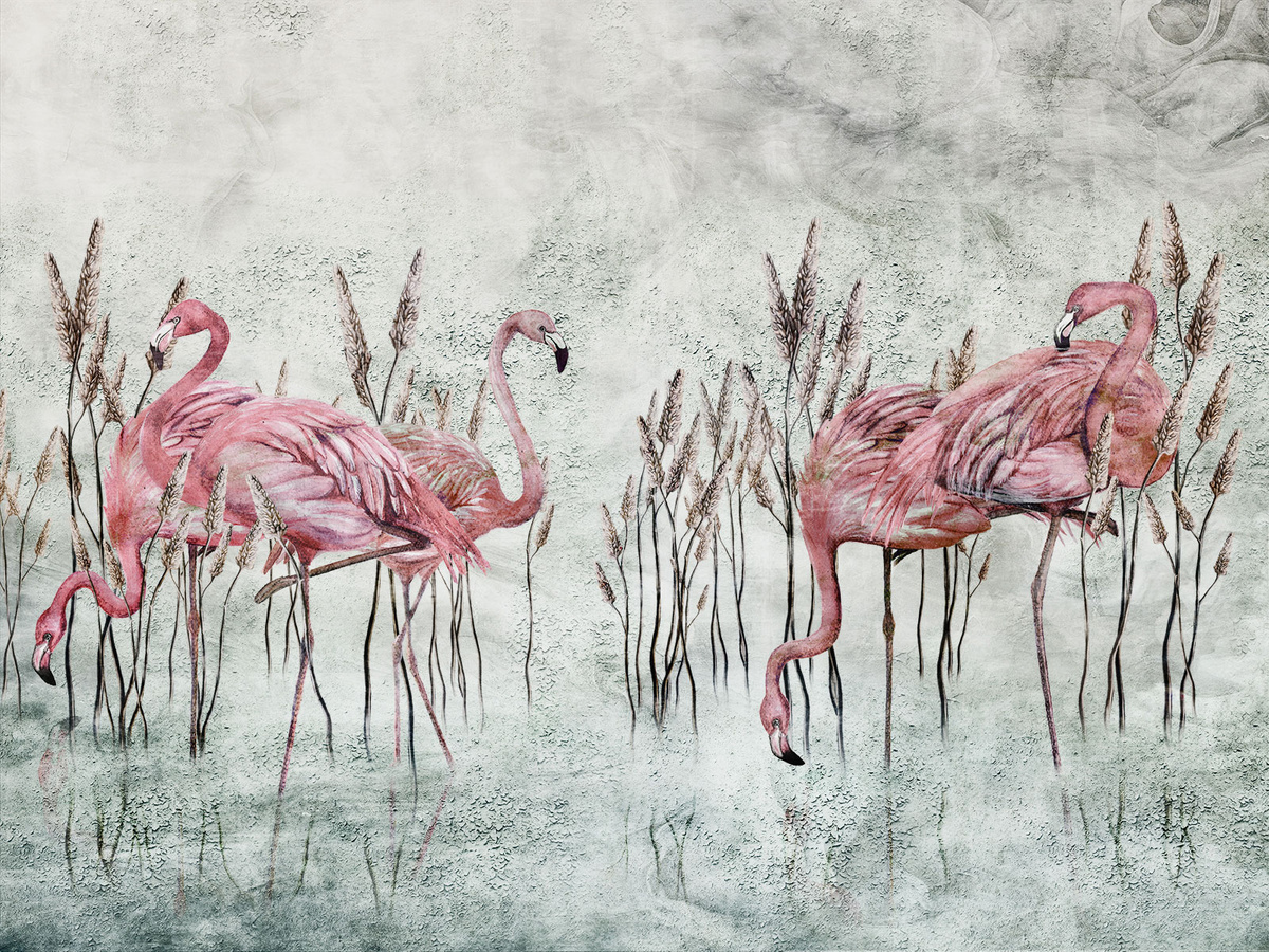 Fototapeta FENICOTTERO 375 31 2101 WallCraft - widok wzoru flamingów