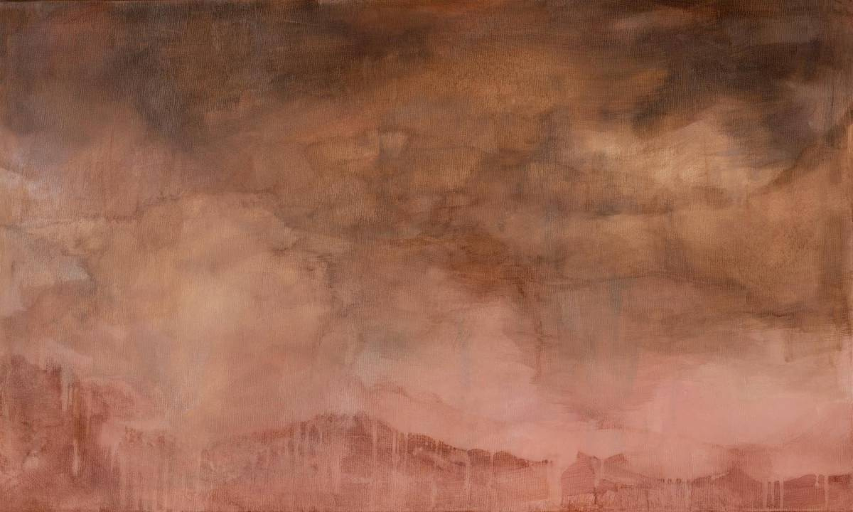 tapeta artystyczna panoramiczna do sypialni lub salonu – fototapeta Tempesta o abstrakcyjnym charakterze