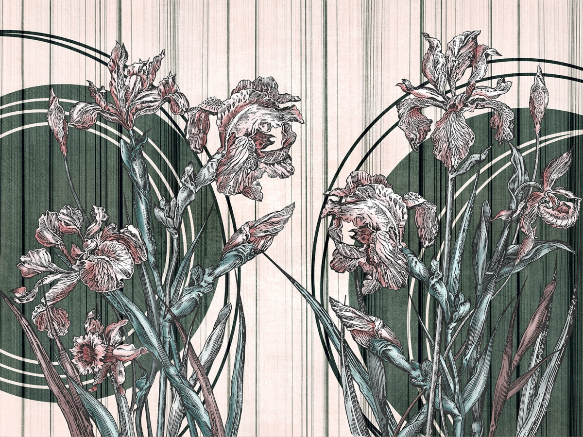 Fototapeta ścienna Clarri 670 31 2202 WallCraft - pełny wzór irysów