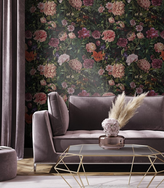 Tapeta Beautiful Blossoms Wallcolors w eleganckim salonie