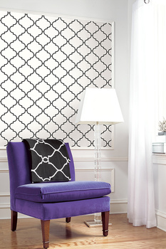 BW22110 - tapeta Tile Trellis Black & White Paper&Ink Wallquest