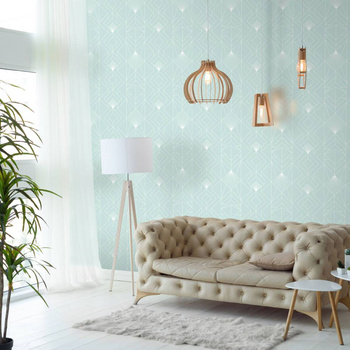 Fan miętowy - tapeta Wallart