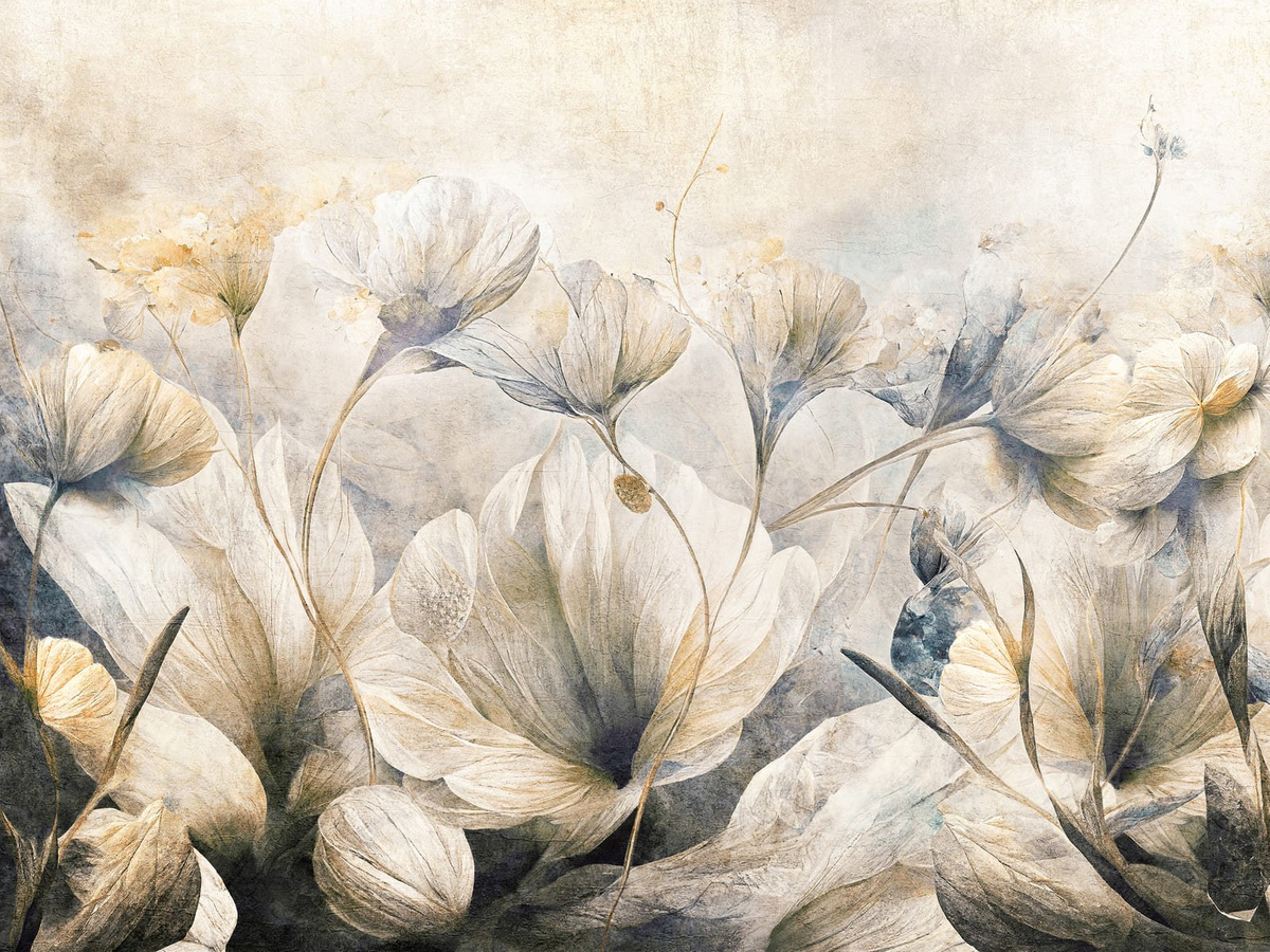 Tapeta kwiaty Armona WallCraft 825332401 – mural ścienny na wymiar w stonowane kwiaty