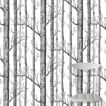 Tapeta brzozy czarno biała 69/12147 – Woods The Contemporary Selection Cole & Son OUTLET