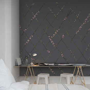 R13222 Winding Spring, Black - Fototapeta RebelWalls