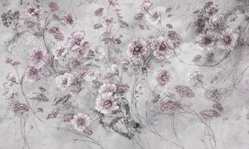 Tapeta w polne kwiaty fioletowe