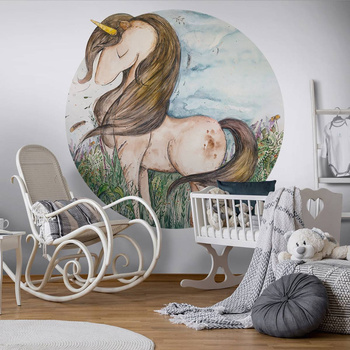 Koło Wild Unicorn 2 - Fototapeta WallArt
