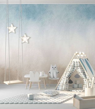 Ombre Beige&Blue - Tapeta w standaryzowanych rolkach WallArt