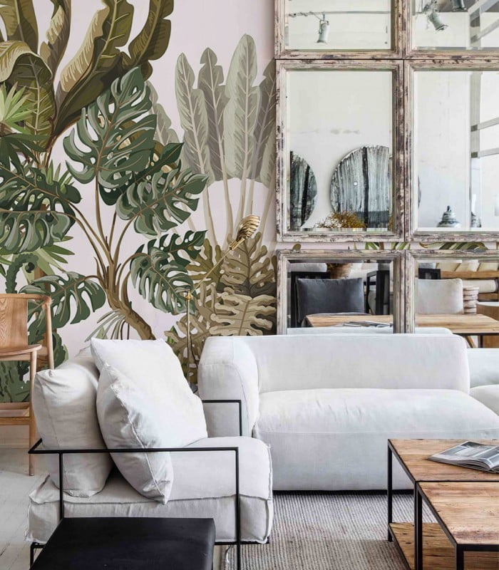 Tapeta Touch of Nature Wallcolors w aranżacji salonu